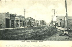 Main Street Pomeroy, WA Postcard Postcard