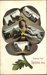 Pansy Greetings From Spokane Washington Postcard Postcard