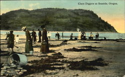 Calm Diggers At Seaside Oregon Postcard Postcard