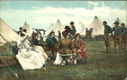 Women at Camp Postcard