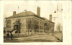 School Building Postcard