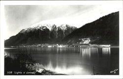 Lights O' Juneau Alaska Postcard Postcard