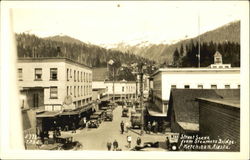 Street Scene From Steamers Bridge Postcard