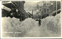 Winter Street Scene Ketchikan, AK Postcard Postcard