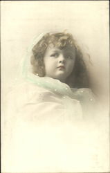 Little Girl - Tinted Postcard