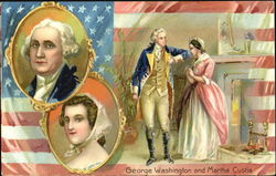 George Washington And Martha Custis President's Day Postcard Postcard