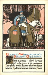 George Washington Birthday Greetings President's Day Postcard Postcard