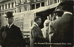 President Roosevelt Viewing The Team Postcard