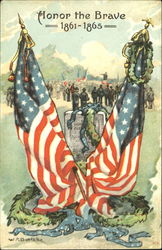 Honor The Brave 1861 – 1865 Memorial Day Postcard Postcard