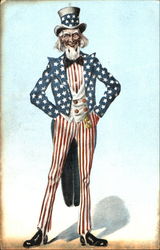 Uncle Sam Patriotic Postcard Postcard