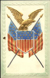 Eagle & Flags Postcard