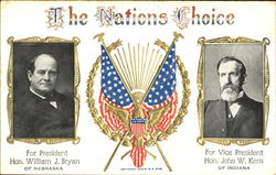 The Nations Choice Bryan - Kern Presidents Postcard Postcard