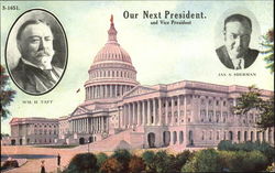 Wm. H. Taft. Jas. s. Sherman Postcard