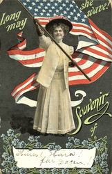 Long May She Wave! Patriotic Postcard Postcard