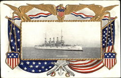 USS Minnesota Patriotic Postcard Postcard