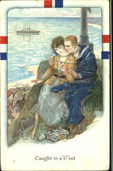 Caught In A U Net Patriotic Postcard Postcard