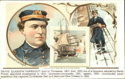 Admiral Farragut Military Postcard Postcard