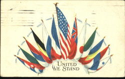 United We Stand Patriotic Postcard Postcard