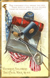 Veteran Soldiers Of The Civil War 61 – 65 Postcard