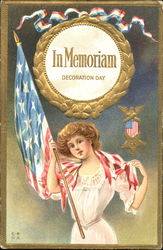 In Memoriam Decoration Day Memorial Day Postcard Postcard