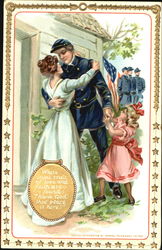 Soldier & Family Memorial Day Postcard Postcard