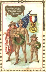 Soldier Family Memorial Day Postcard Postcard