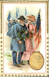 Old Soldier Memorial Day Postcard Postcard