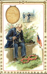 Soldier Rest! Memorial Day Postcard Postcard