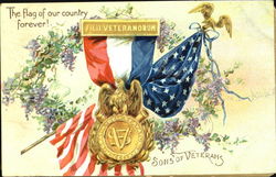 The Flag Of Our Country Forever! Sons Of Veterans Memorial Day Postcard Postcard