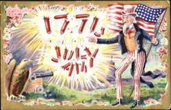 1776 July 4th 4th of July Postcard Postcard