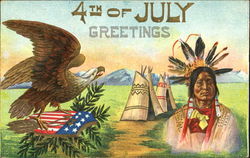 4th Of July Greetings Postcard Postcard