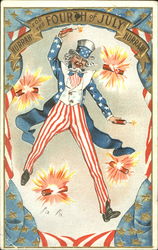 For The Fourth Of July Postcard