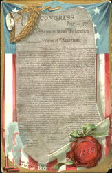 The Declaration Of Independence 1776 Postcard