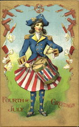 Fourth Of July Greetings 4th of July Postcard Postcard