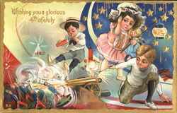 Wishing You A Glorious 4th Of July Postcard