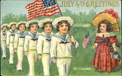 July 4th Greetings 4th of July Postcard Postcard