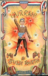 Hurrah! A Bvlly Fourth Liberty 4th of July Postcard Postcard