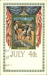 Paul Revere July 4th 4th of July Postcard Postcard