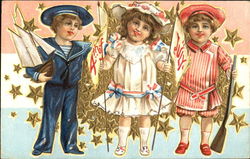 4th Of July Children Postcard Postcard