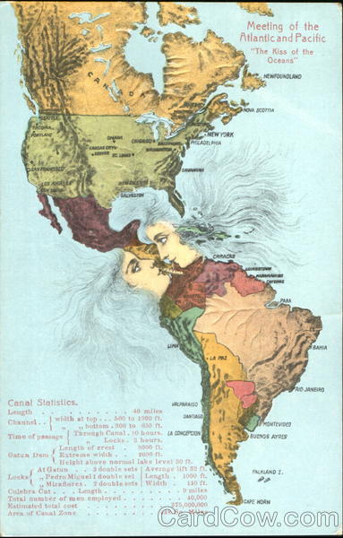 Meeting Of The Atlantic And Pacific Maps