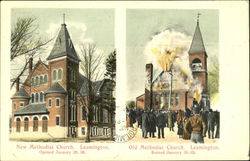 New & Old Methodist Church Leamington, ON Canada Ontario Postcard Postcard