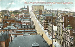 A View Of The Nob Hill District, California Street San Francisco, CA Postcard Postcard