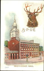 B. P. O. E. Independence Hall Postcard