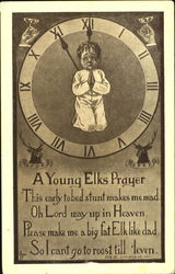 A Young Elks Prayer Elks Club Postcard Postcard