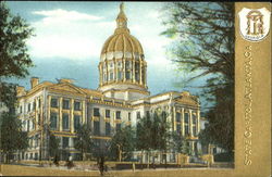 State Capitol Gold Embossed Atlanta, GA Postcard Postcard