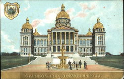 State Capitol Gold Embossed Postcard