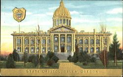 State Capitol Gold Embossed Postcard