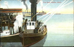 Fire Boat Postcard