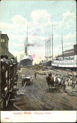 Shipping Scene Seattle, WA Postcard Postcard