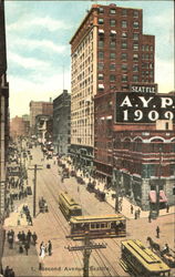 Second Avenue Seattle, WA 1909 Alaska Yukon-Pacific Exposition Postcard Postcard